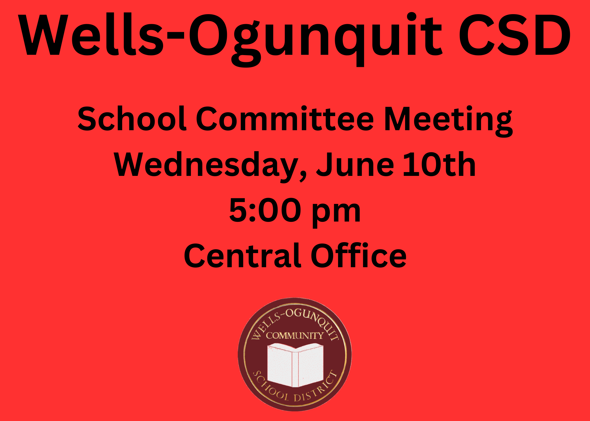 WOCSD June School Committee Meeting